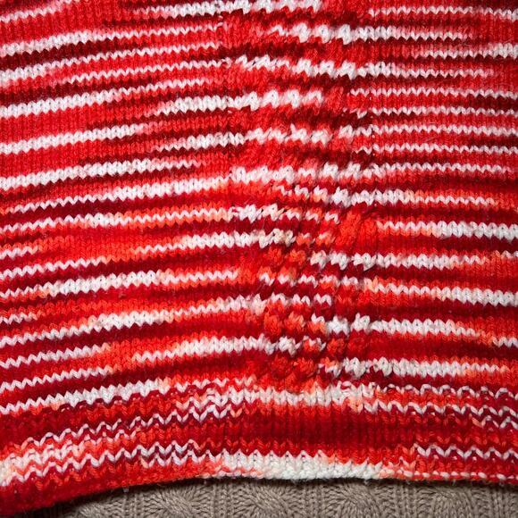 Vintage Handmade Womens Cropped  Handmade Holiday Sweater Medium Knit Wool - Picture 7 of 11